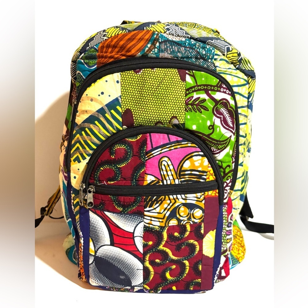 Colorful Patchwork Backpack - image 1